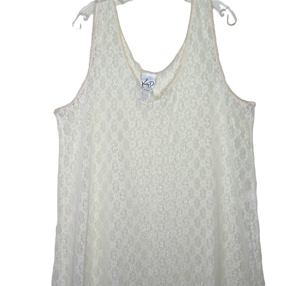 Kathryn Deene Other - Vintage Kathryn Deene Full Length White Lace Night Gown 26/28 Nylon Sleeveless